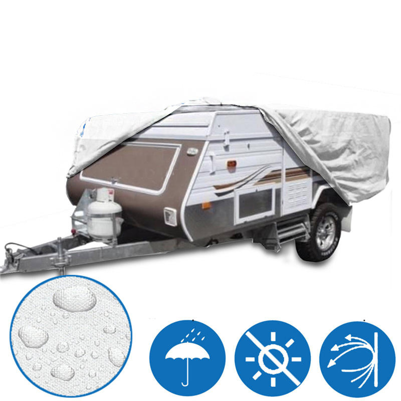 4.2x 2.2x 1.35m Υπαίθριο κάμπινγκ ρυμουλκούμενο αδιάβροχο κάλυμμα Sun Rain Dust Anti-UV Campervan Protector