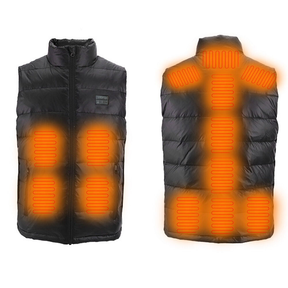 MIDIAN 13 Heating Pads Electric Heated Vest 90% White Duck Down Men Women For Skiing Skating Mountaineering Fishing Ridi