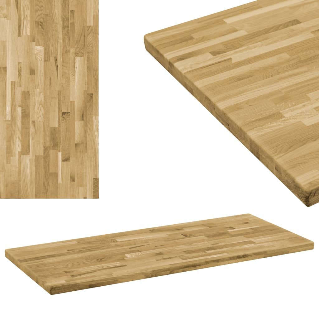 

Desk Top Solid Oak Wood Rectangular 1.7" 39.4"x23.6