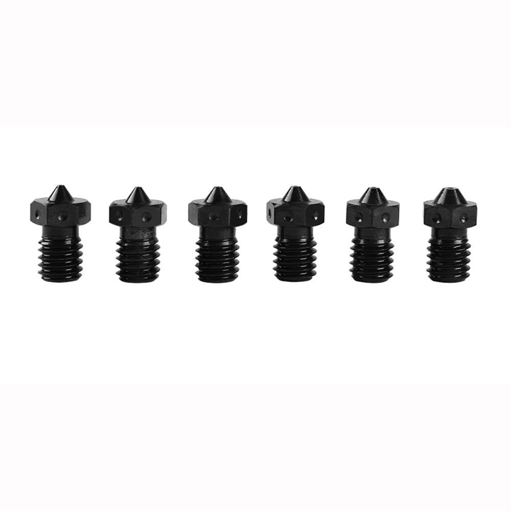4Pcs Hardened Steel V6 Nozzles 1.75mm 0.3/0.35/0.4/0.5/0.6/0.8mm Hotend Nozzle for 3D Printer