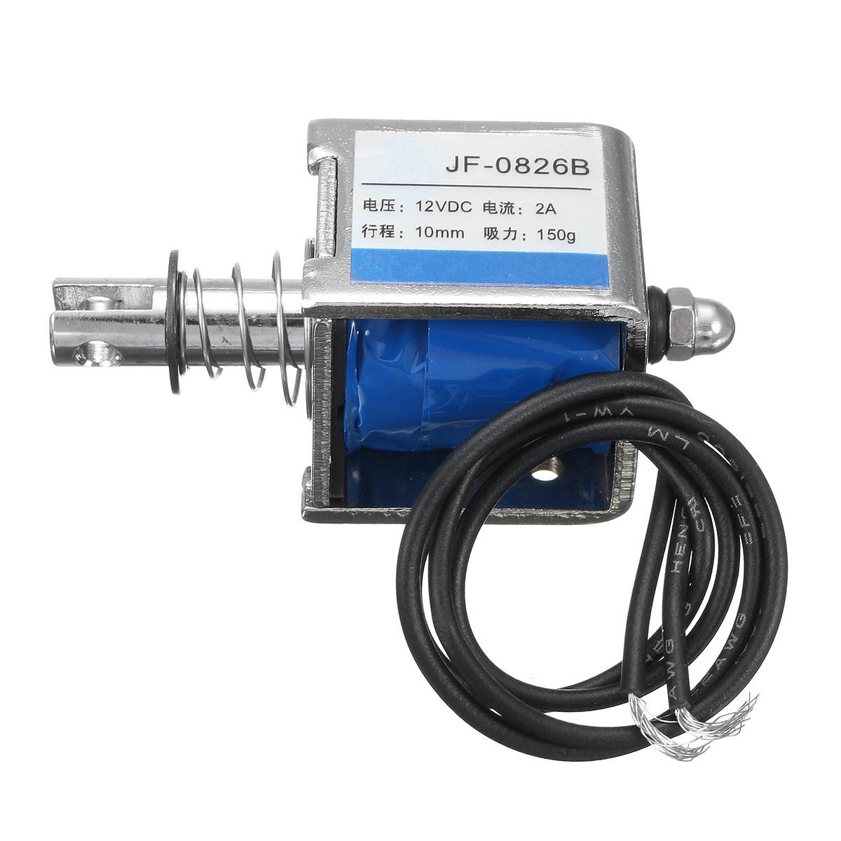 JF-0826B DC12V 20N//10mm Hard Magnetic Pull-Push-Type DC Solenoid Electromagnet