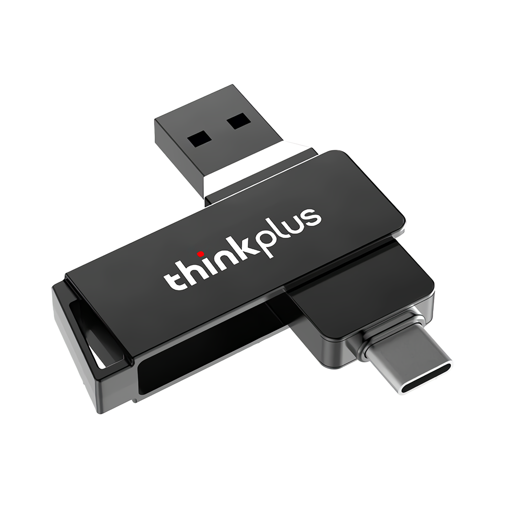 

Lenovo Thinkplus MU251 USB3.0 Type-C Flash Drive Dual Interface Pendrive 360° Rotatable USB Memory Disk