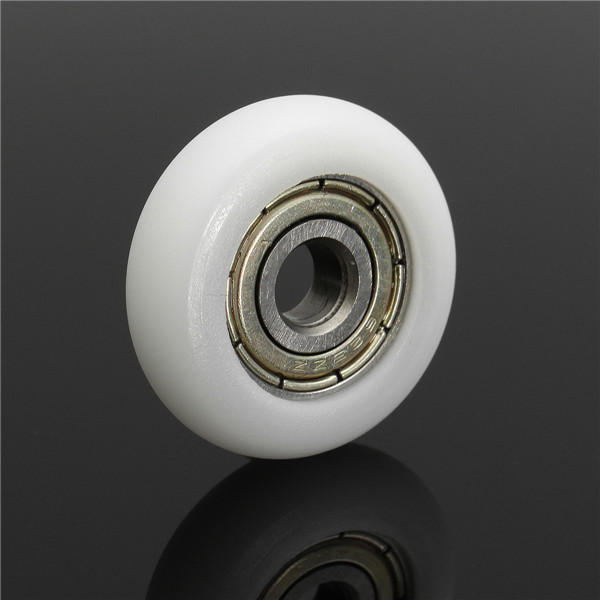 10pcs 5 * 23 * 7mm Nylon Plastic Carbon Steel Bearings Pulley Wielen Embedded Groove Ball Bearings