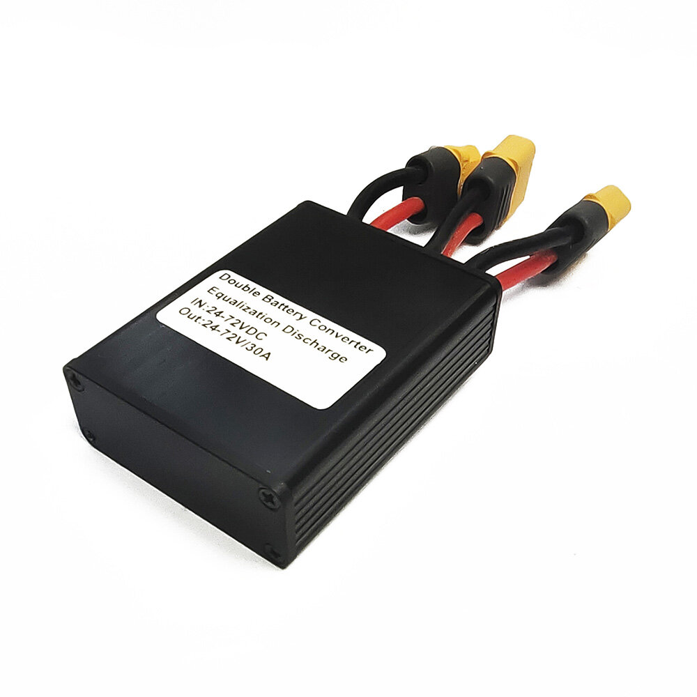

24-72V DC Double Battery Discharge Converter For Electric Bike 30A Dual Battery Pack Switch Balancer Discharger