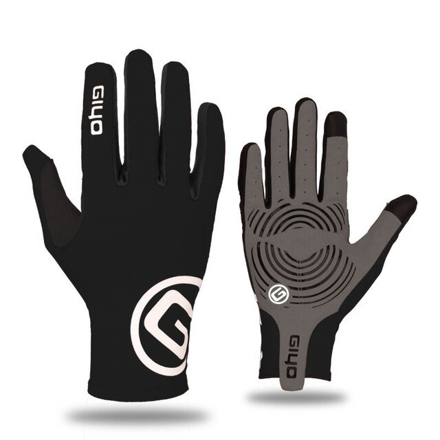 Giyo Ветрозащитные перчатки для велосипеда с полными пальцами с сенсорным экраном и антискользящей тканью для горного и шоссейного велосипеда