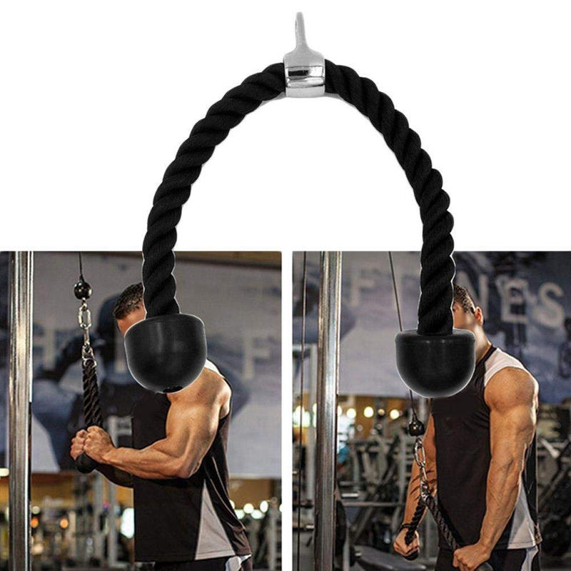 Body Building Pull Down Pull Rope Tricep Rope Crunches Abdominal A4K5 