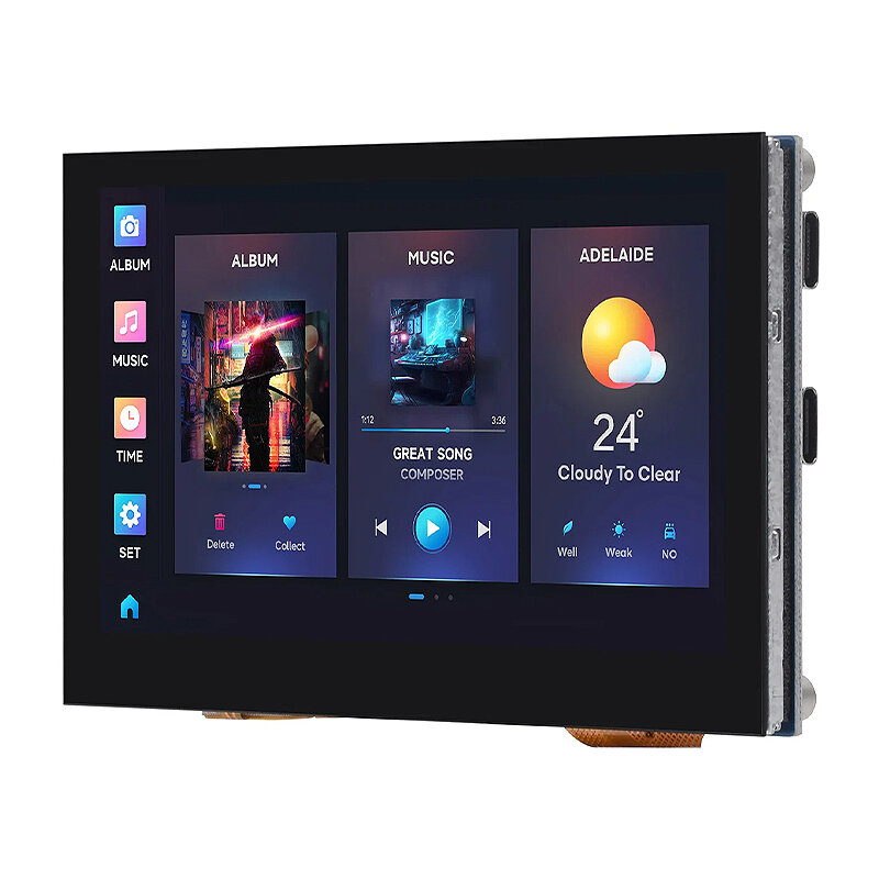 

ESP32-S3 4.3 inch Capacitive Touch Screen Development Board Dual-Core Processor 240MHz Support WiFi bluetooth On-Board A