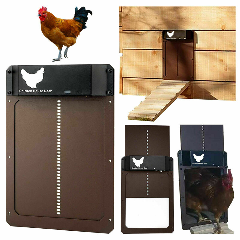 Automatic Chicken Coop Door Opener Timer Light Sensor Household Farm Breeding