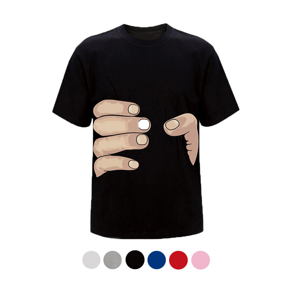 Sevimli Komik Baskı T-Shirtler Unisex Nefes Alabilen Rahat Kısa Kollu Fitness Spor Yürüyüş Tee.