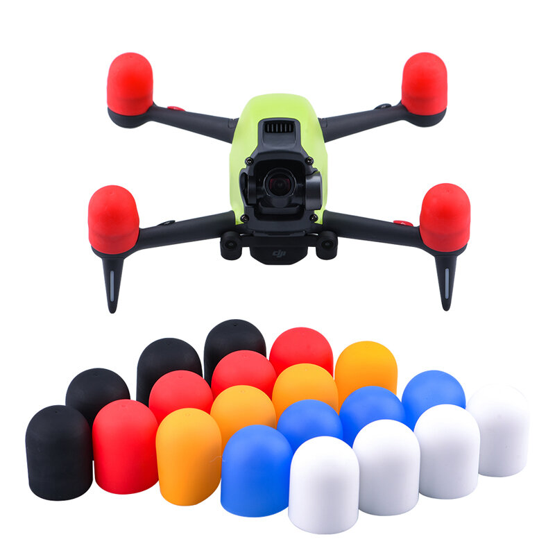 4 PCS DJI FPV Combo Spare Part Motor Silicone Protective Dust-proof Cover Cap Black / Red / White / 