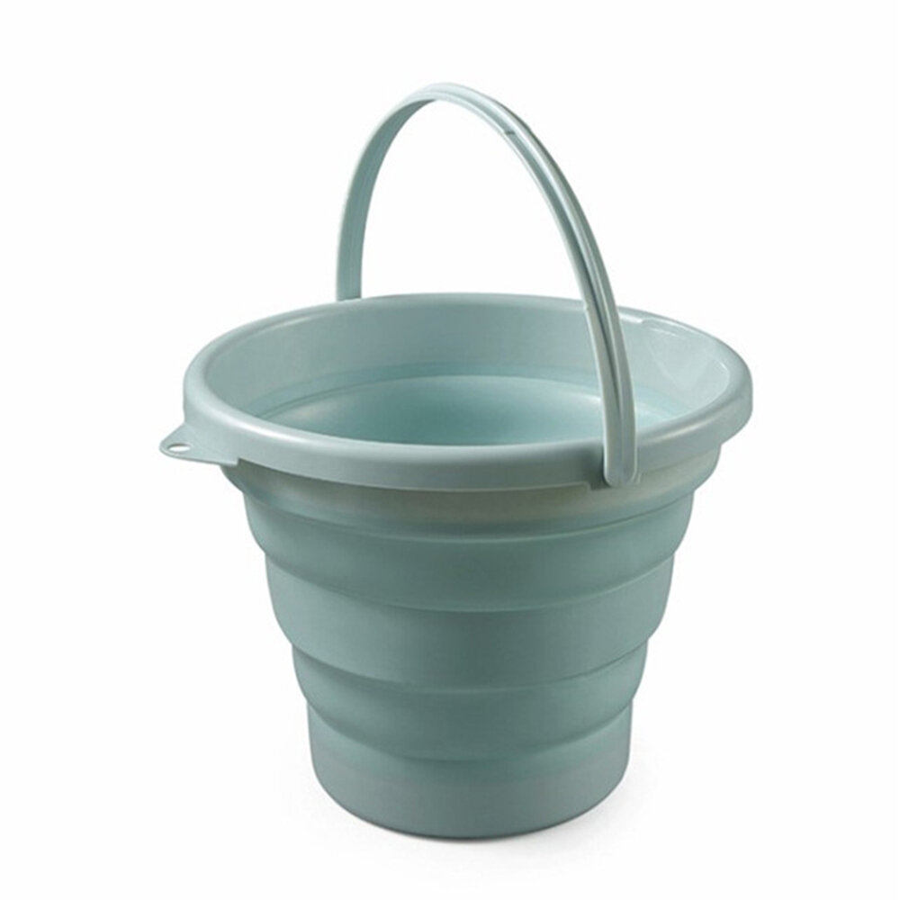 3/5/10L Blue Folding Bucket Portable Silicone Retractable Bucket Outdoor Travel Home Painting Multi-Function Bucket Supp