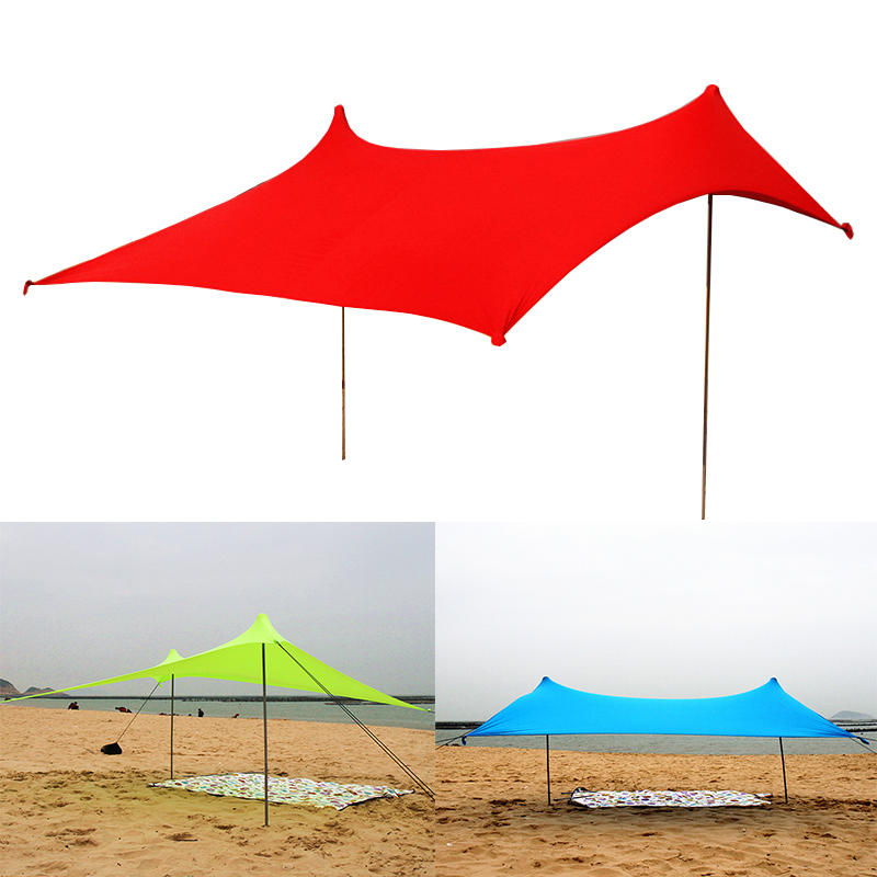 Außen 4 Personen 210 × 210 cm Lycra Beach Ultra Lichter Camping UV-Proof Angeln Zelt Sonnenschirm 