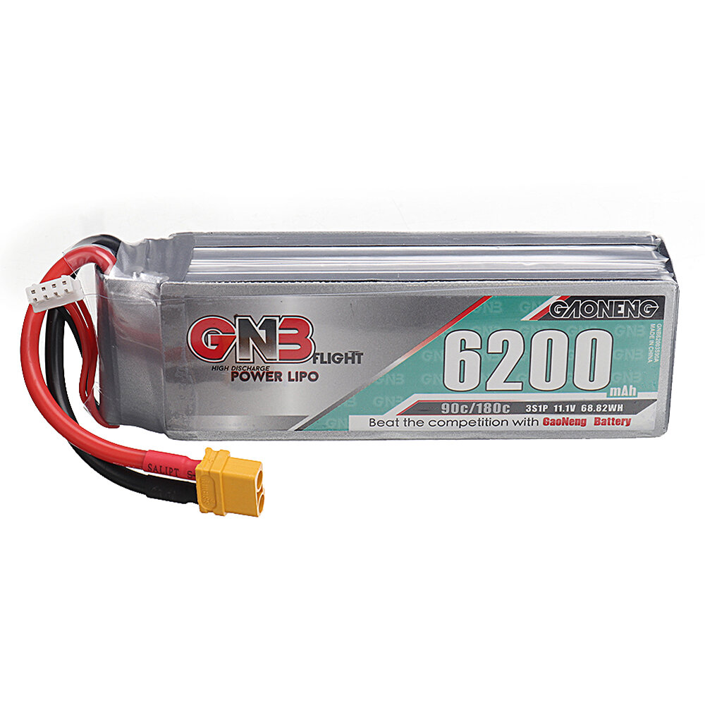 Gaoneng GNB 11.1V 6200mAh 90C 3S LiPo-batterij met T/XT60/XT90/EC5/TRX-stekker voor FPV Racing Drone