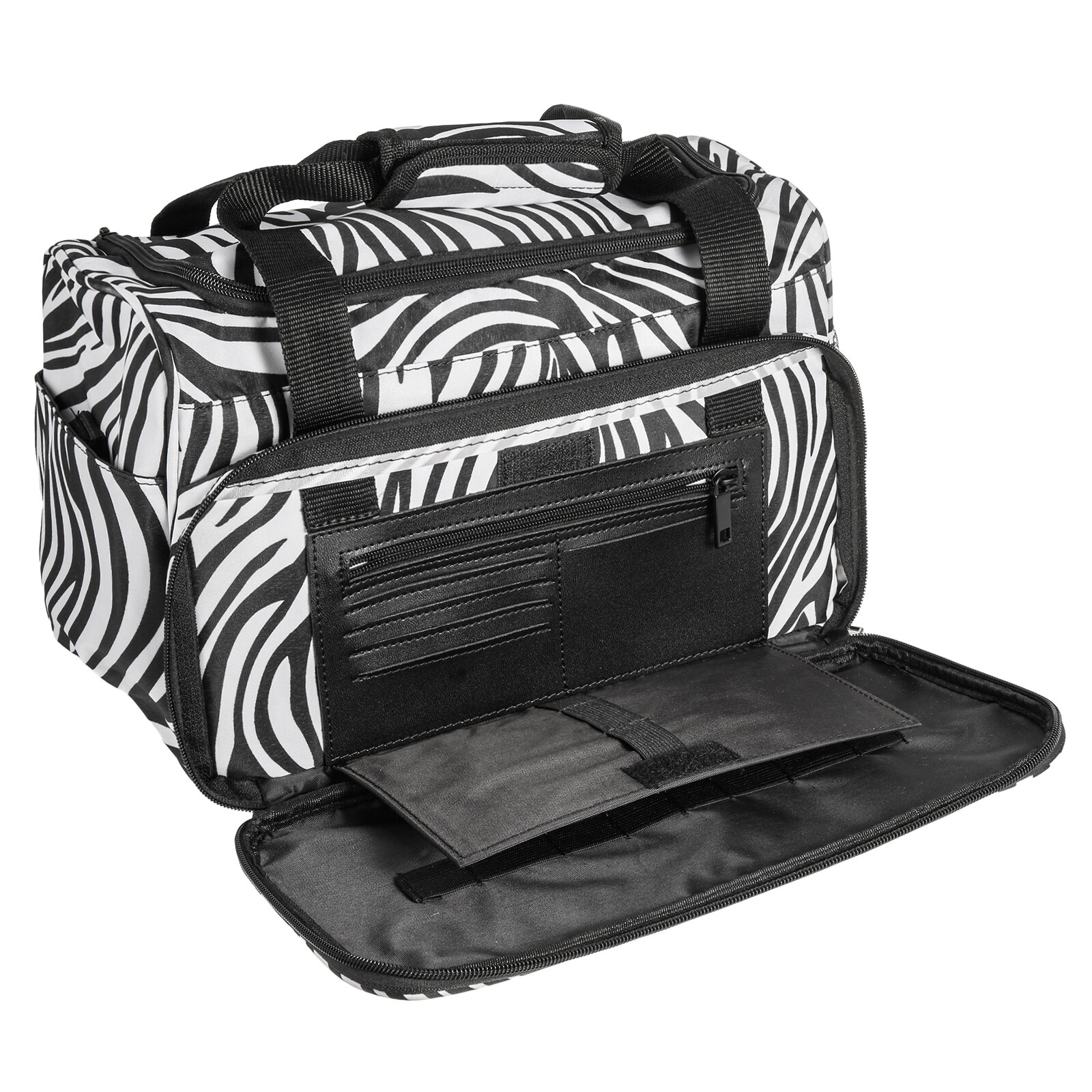 Multifunctional Hairdressing Zebra Bag for Hair Stylist Salon Hair Tools Bag Travel Luggage Carry Ca