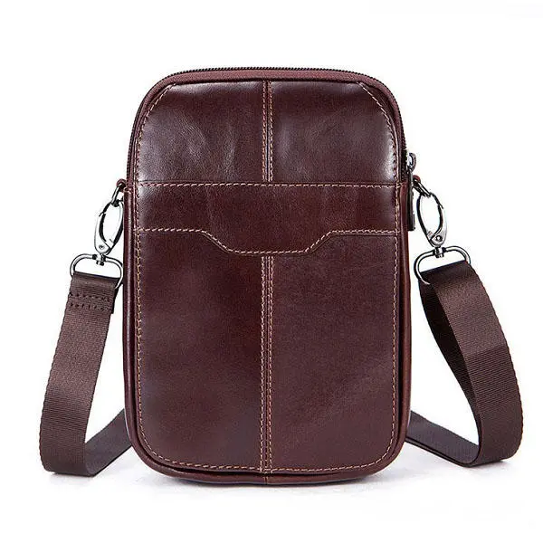 Women genuine leather casual business vintage crossbody bag