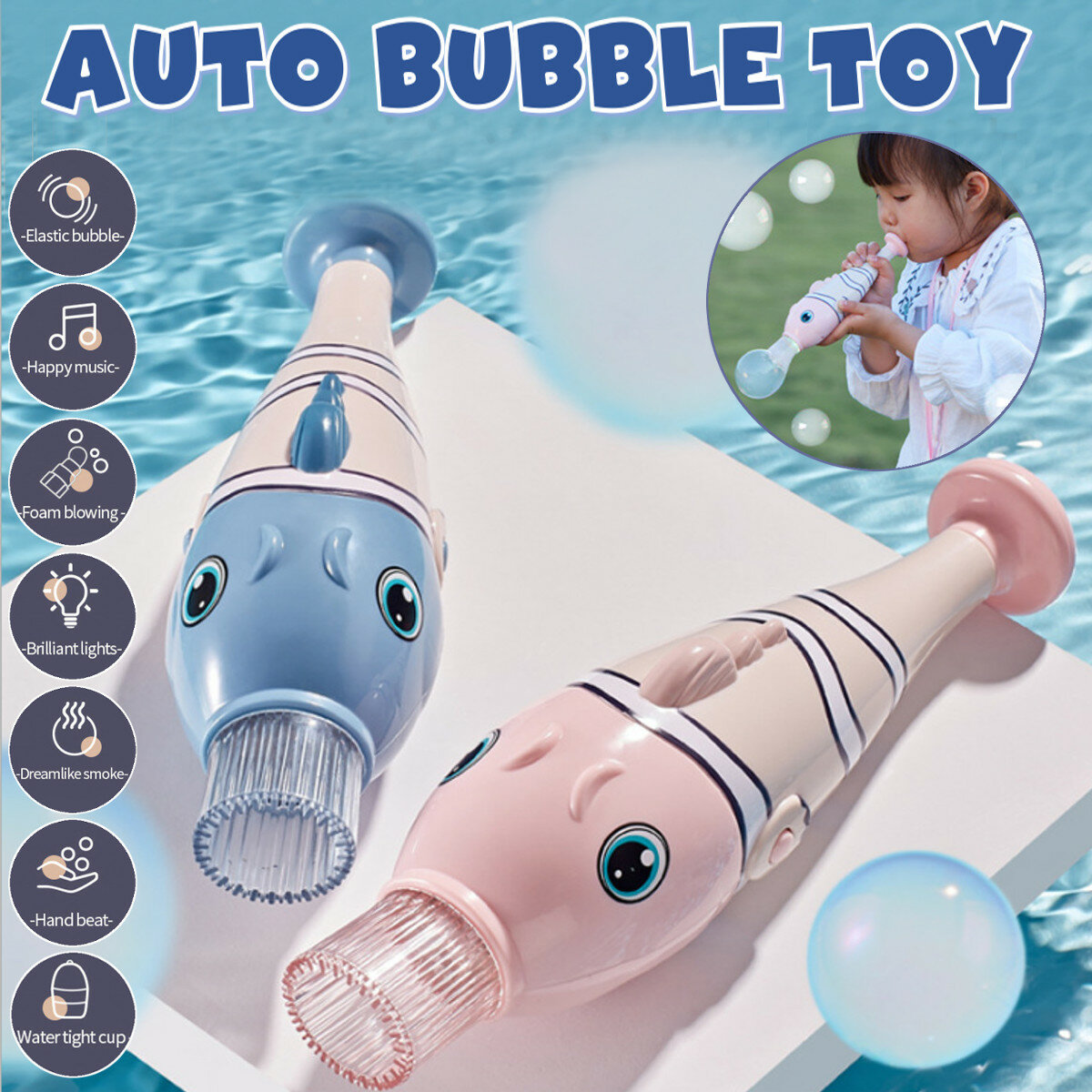 Automatische muziek Bubble Maker Cartoon elektrische Bubble Machine speelgoed voor kinderen