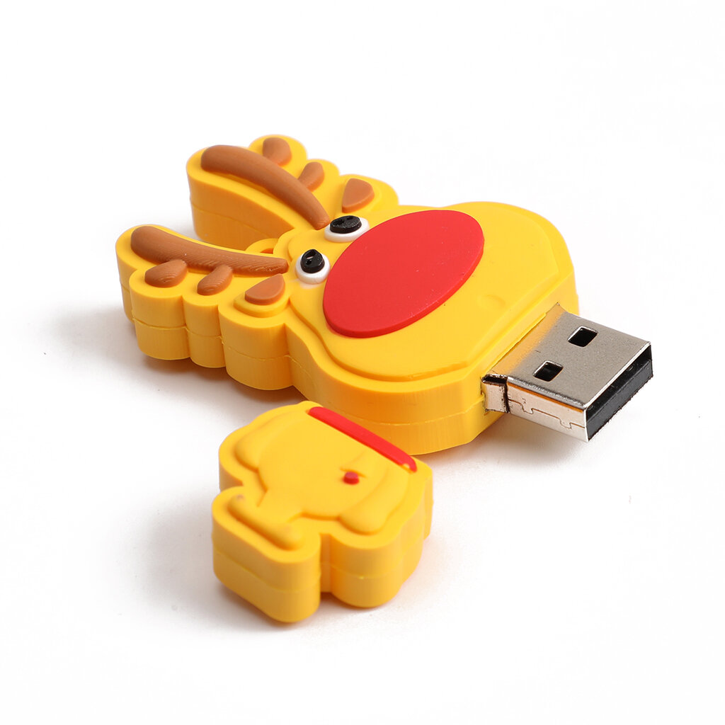 Christmas Deer USB2.0 Flash Drive Pendrive Cartoon USB-schijf Kerstcadeau 16G 32G 64G 128G
