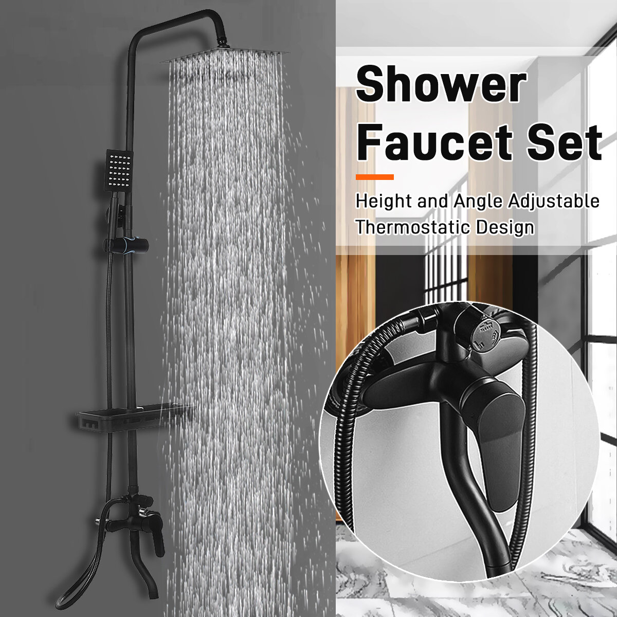 best price,wall,mount,exposed,shower,system,with,thermostatic,inch,discount