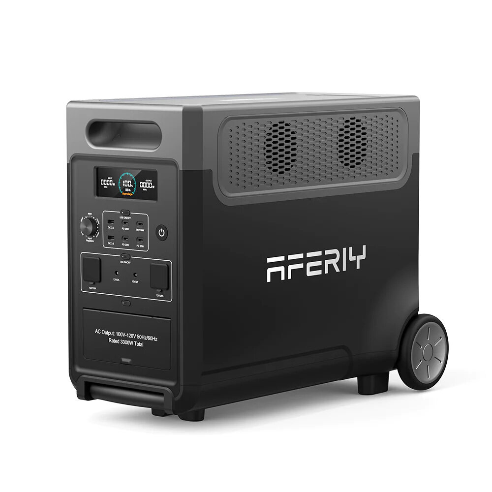 [EU Direct] Aferiy P310 Portable Power Station 3840Wh LiFePO4 Solar Generator 3600W AC Output, UPS Pure Sine Wave Fully