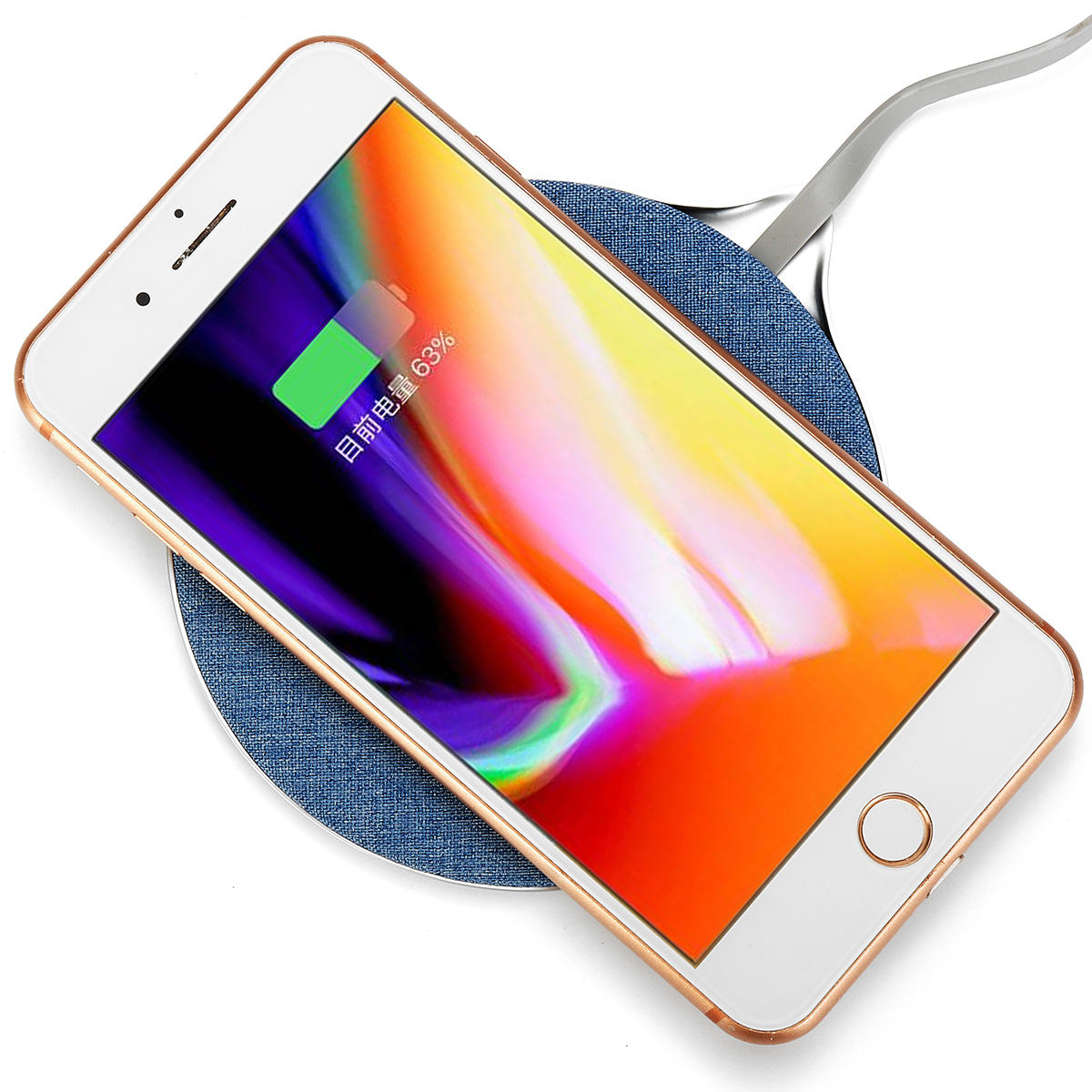 Qi SamsungのiPhoneのためのマットを充電する無線高速充電器パッド金属布9V 7.5W