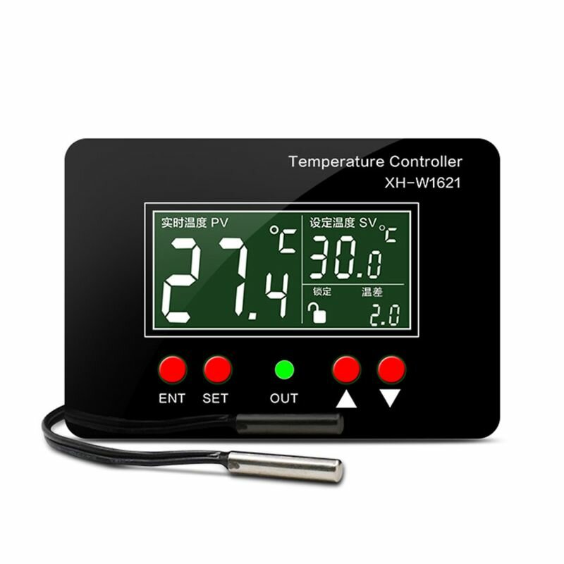 XH-W1621 DC12V/AC220V Digital Thermostat PID Constant Temperature Controller for Incubation Heating 