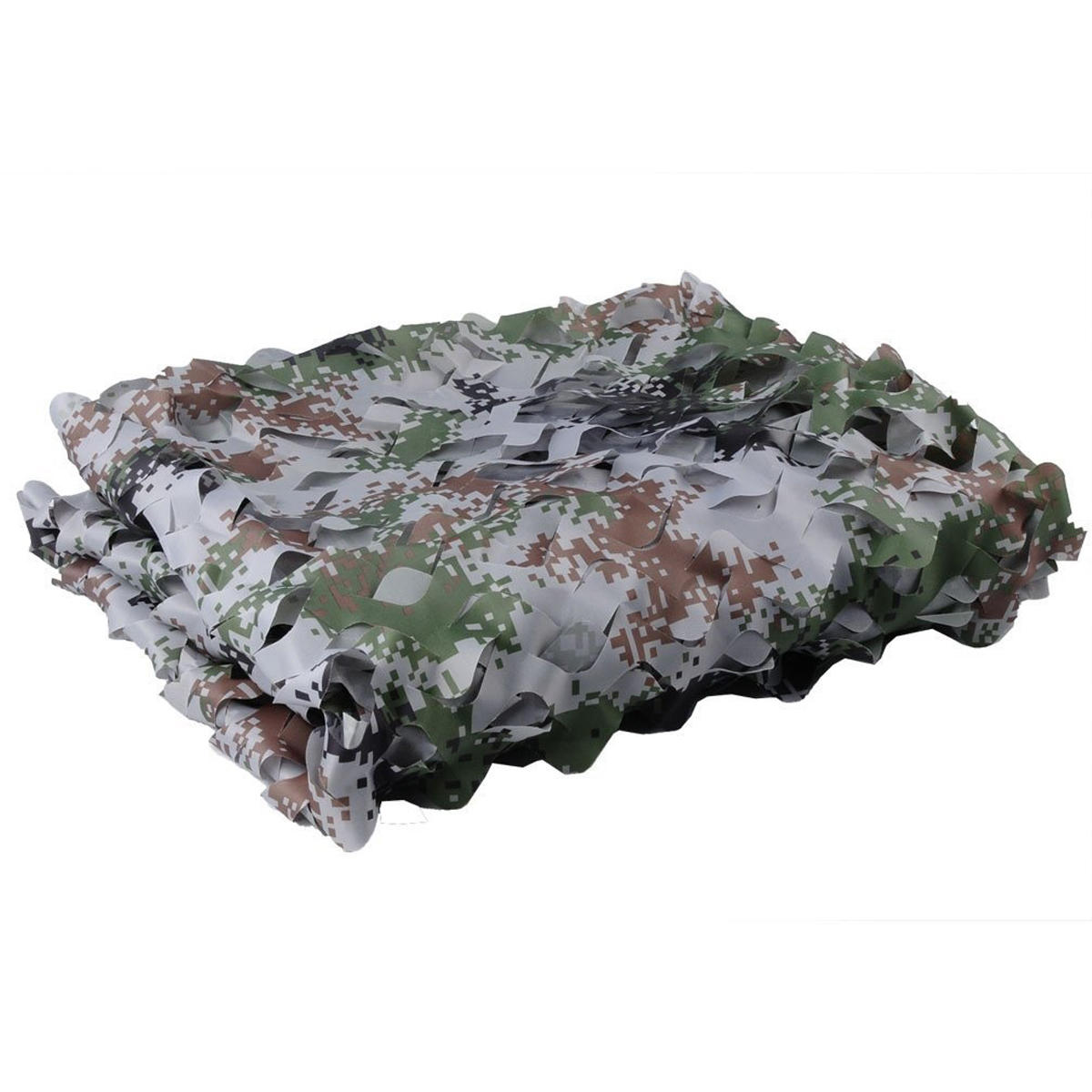 Outdoor Camping Woodland Leaves Digital Camouflage Net Tactical Double Layer Netting Web