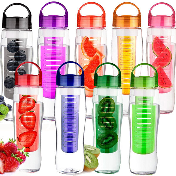 700ML Sports Plastic Fruit Infuser Water Bottle Cup BPA Free Filter Juice Maker