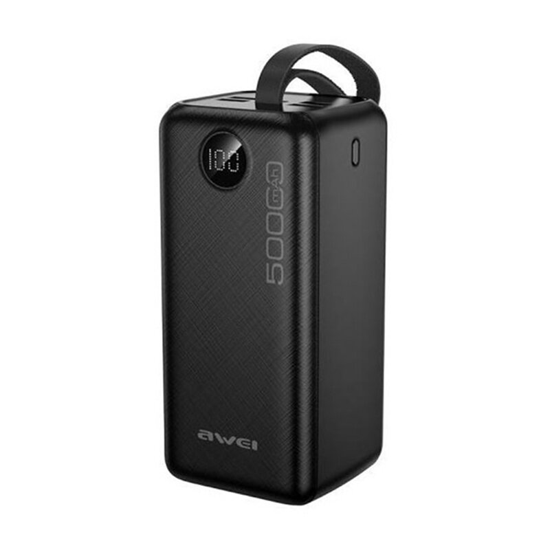 

Awei P36K 50000mAh Power Bank External Battery Power Supply with 4USB Fast Charging for iPhone 12 13 14 14 Pro 14Pro Max