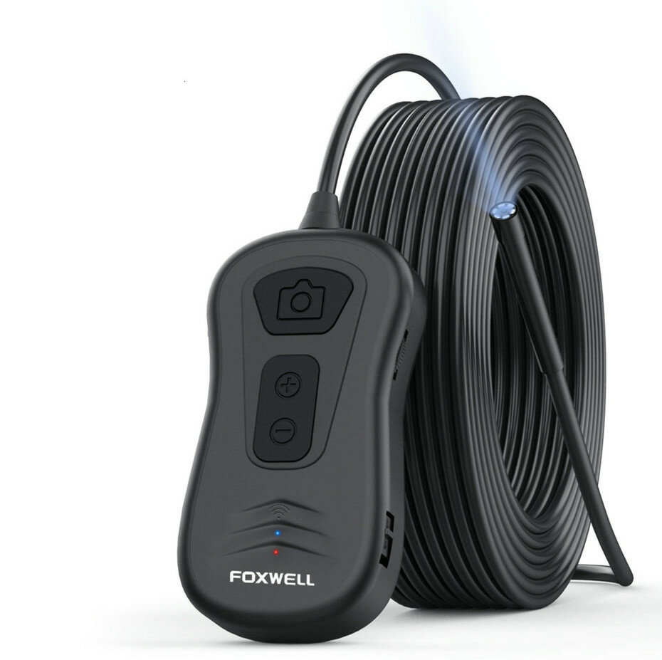 Foxwell WIFI Endoscoop Inspectie Camera 1080P HD Waterdichte Draadloze 5.5mm Borescope Camera Voor A