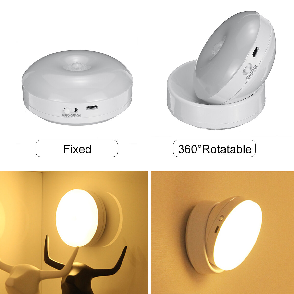 360 Degree Rotation Led Motion Sensor, Best Motion Sensor Light For Bathroom