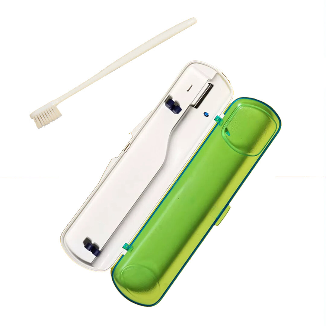 Boîte de rangement portable pour brosses à dents pour voyages en plein air avec stérilisateur UV pour l'hygiène bucco-dentaire à domicile.