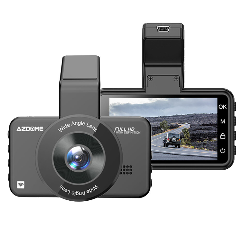 

AZDOME M17 1080P HD Night Vision Car DVR Video Recorder WiFi Dashcam ADAS Dash Camera Dual Lens 24H Parking Monitor Cam