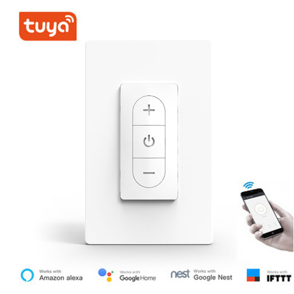 

Bakeey WIFI Light Dimmer Switch Voice Control US Plug Smart Switch Work with Google Assistant Amazon Alexa
