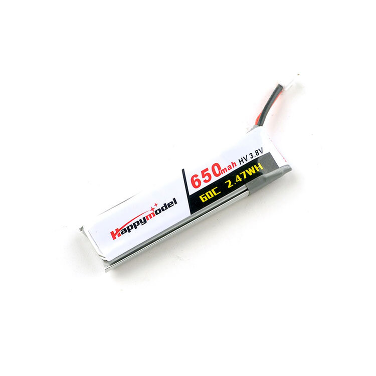 Happymodel Moblite7 Spare Part 1S 3.8V 650mAh 30C Lipo Lihv Battery PH2.0 Plug For FPV Racing RC Dro