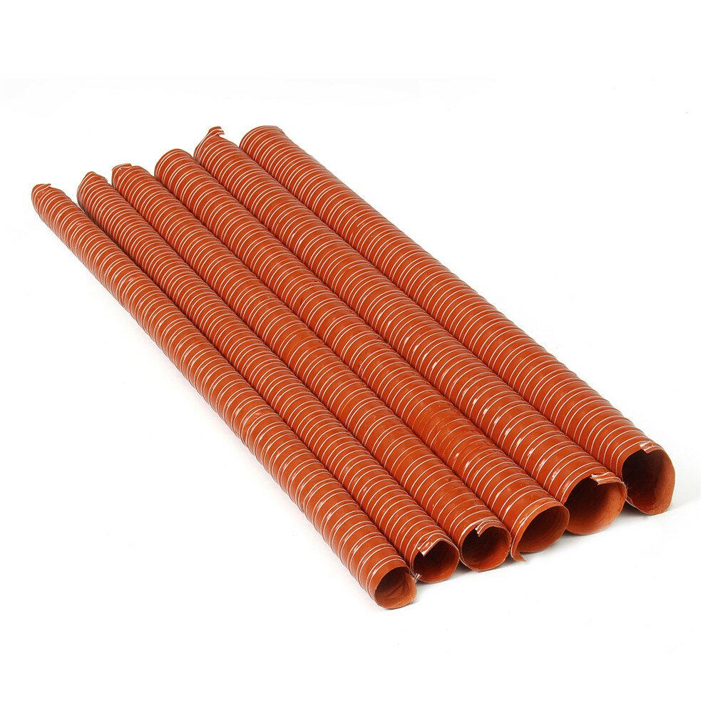 

Orange Air Ducting Pipe Flexible Silicone Hose Hot And Cold Cooling Transfer Extractor