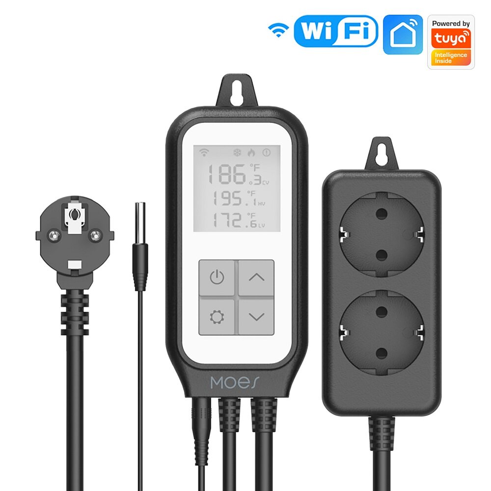 SOP20 AC100-250V LED Display WiFi Tuya Smart Digital Thermostat Socket App Remote Control Agricultur