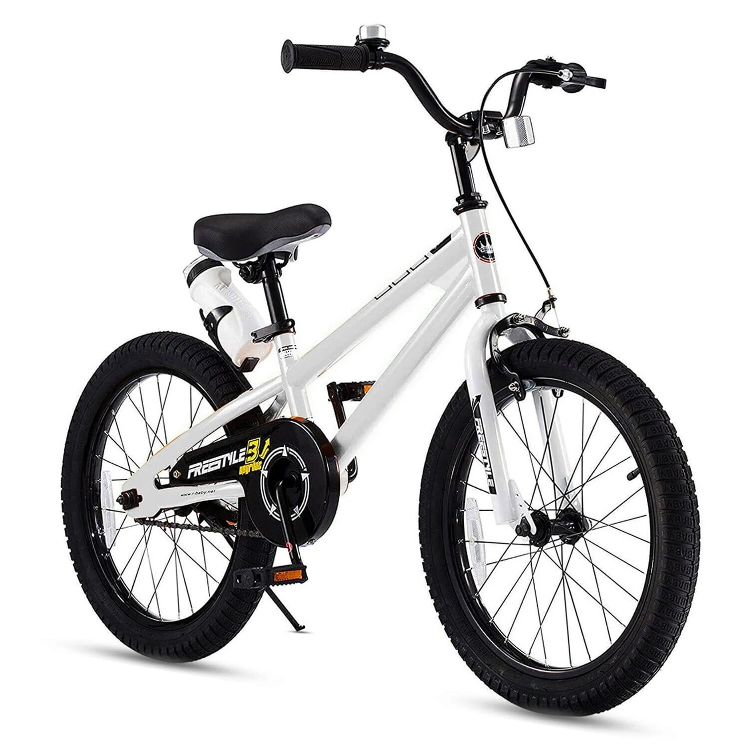 [EU Direct] RoyalBaby Freestyle kinderfiets 18 Inch Kids Bike BMX Stabilisatoren Loopfiets Jongens Meisjes Gift
