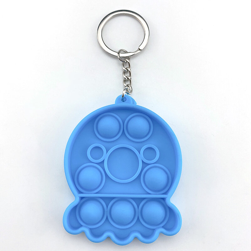 

Octopus Silicone Keychain Rodent Sensory Squeeze Toy Pusher Bubble Set for Kids and Adults