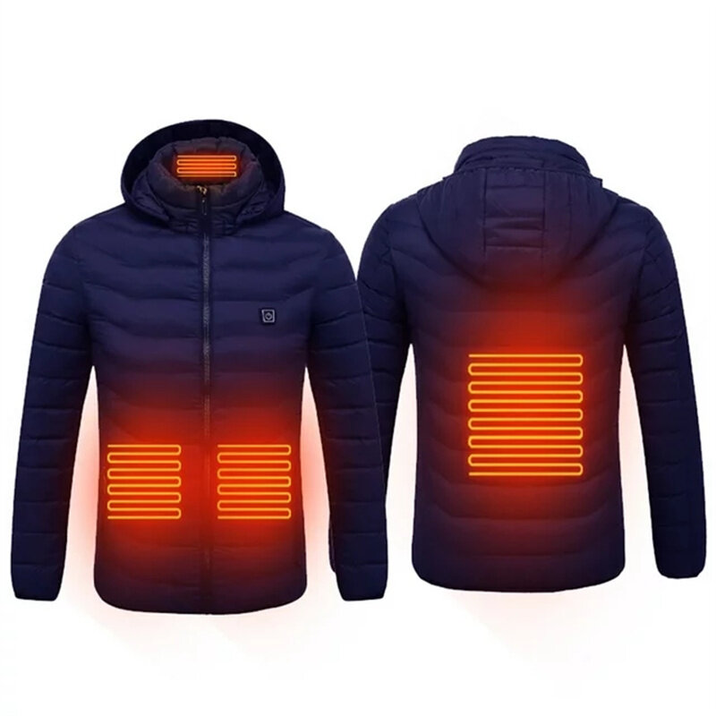 

TENGOO HJ-04 Unisex 4 Areas Heating Jacket Men 3-Modes Adjust USB Electric Heated Coat Thermal Hoodie Jacket For Winter