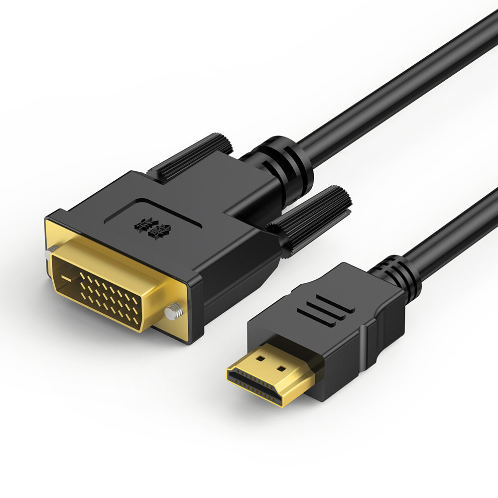 YINGBANG HDMI-compatibel naar DVI HD-kabel DVI naar HD-adapterkabel 4K@60HZ 48Gbps-verbindingskabel 