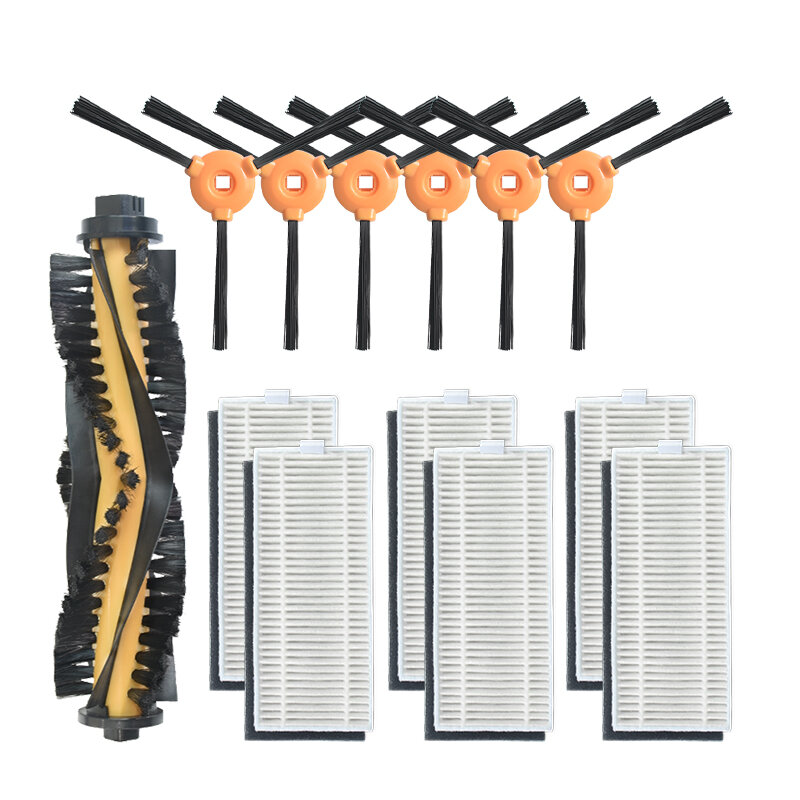 

13pcs Replacements for Ecovacs N79 Vacuum Cleaner Parts Accessories Main Brush*1 Side Brushes*6 HEPA Filters*6 [Non-Orig