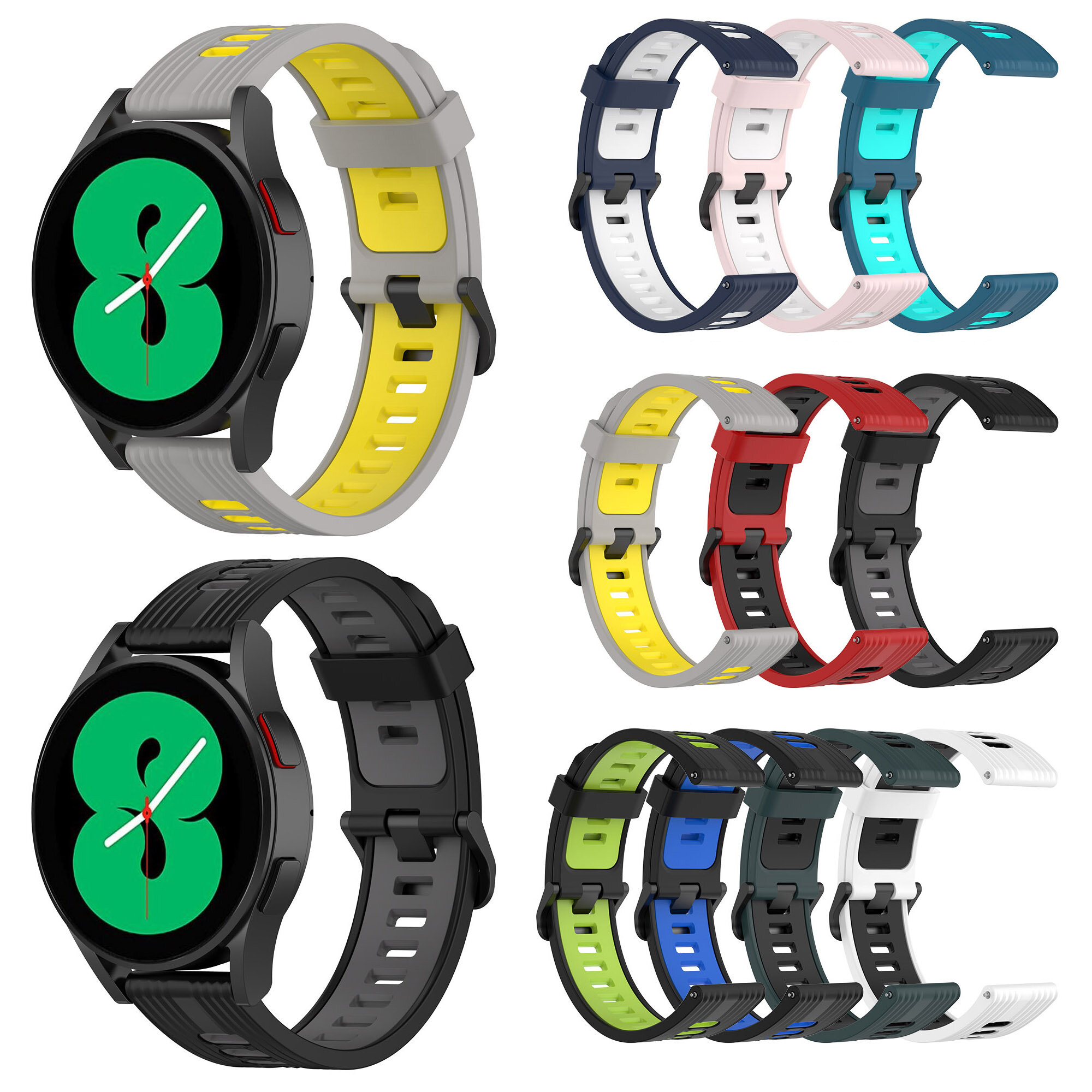 

Bakeey 20mm Width Comfortable Breathable Sweatproof Soft Silicone Watch Band Strap Replacement for Samsung Galaxy Watch
