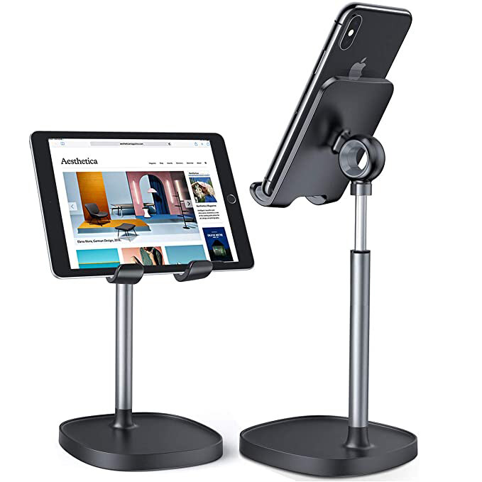 DIVI Universele Telescopische Hefbare Desktop Mobiele Telefoon Tablet Houder Stand voor iPad Air voo