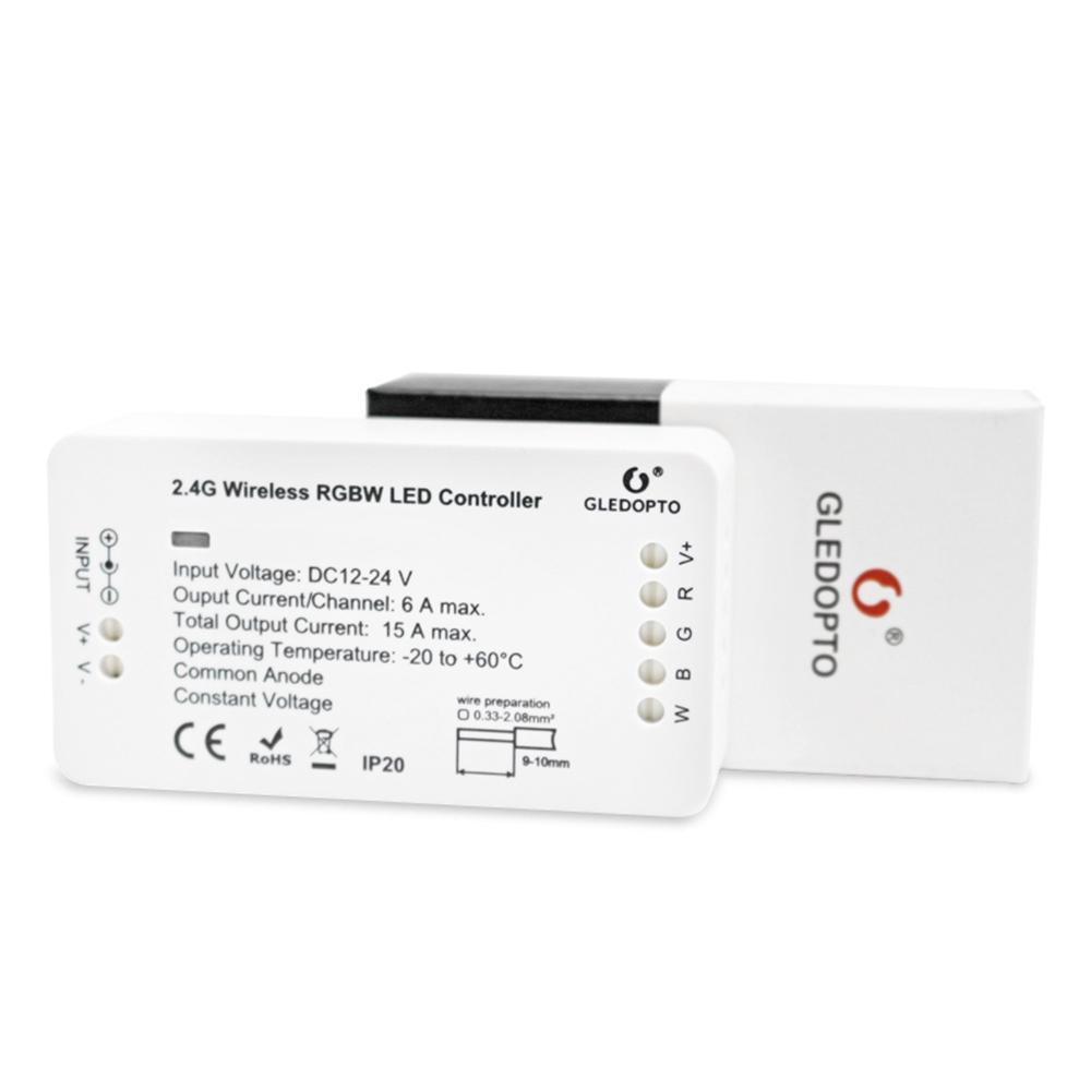 

GLEDOPTO GL-C-007 Zig.Bee 3.0 ZLL DC12-24V RGBW LED Strip Dimmer Controller Work with Philip Hue