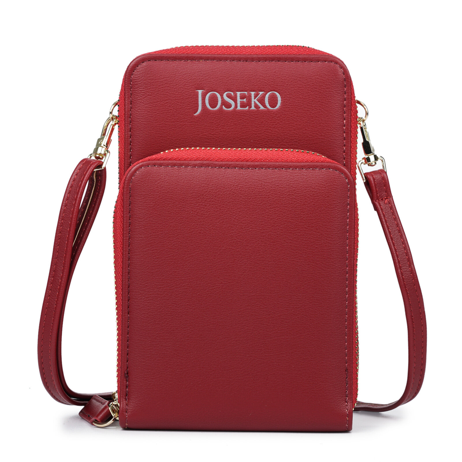 Women Artificial Leather Casual Large Capacity Crossbody Bag Adjustable Straps Cell Phone Bag