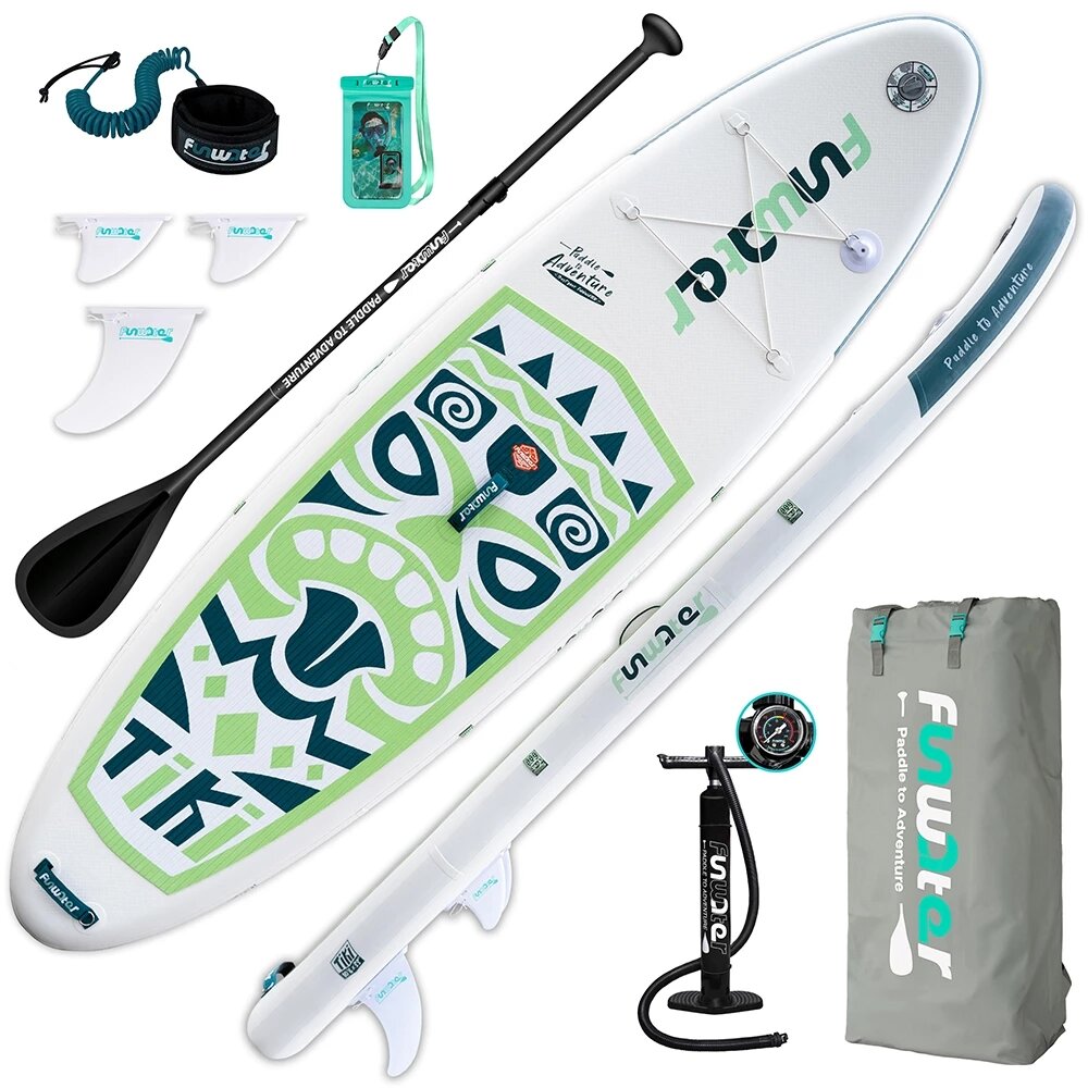 Στα 225.62€ από αποθήκη Τσεχίας | [EU/US Direct] FunWater Inflatable Paddle Board Set Max Load 150KG Stand Up Portable Surfboard Pulp Board SUPFW05A