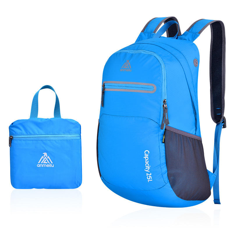 ANMEILU 25L Faltbarer Rucksack Ultraleicht Outdoor Reise Sport Wasserdicht Nylon Schule Tasche Camping