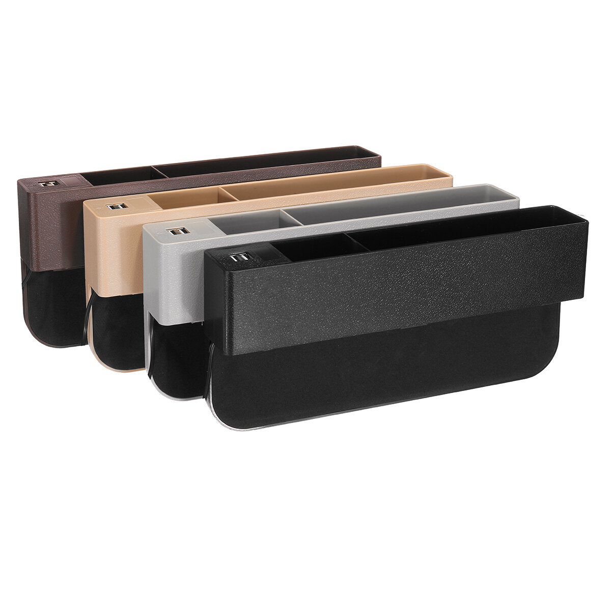 

Car Seat Gap Slit Catcher Filler Storage Box Case Pocket Organizer Holder 2 USB Port