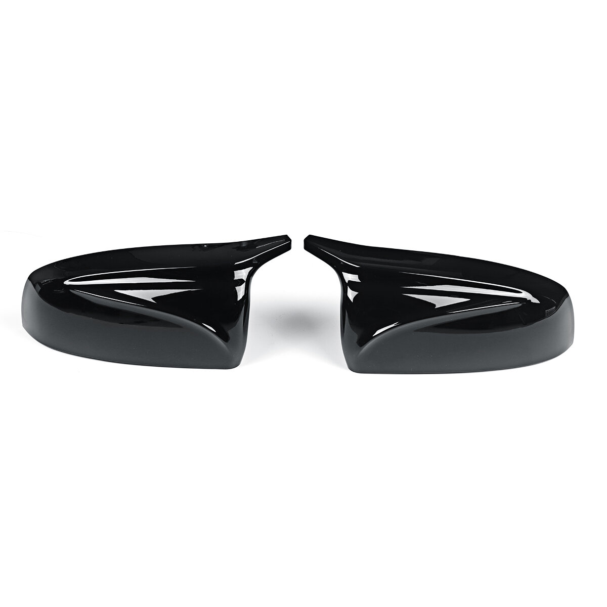 Glossy Black M Style Rear View Mirror Cap Cover Replacement Pair For BMW X5 X6 E70 E71 2007-2013