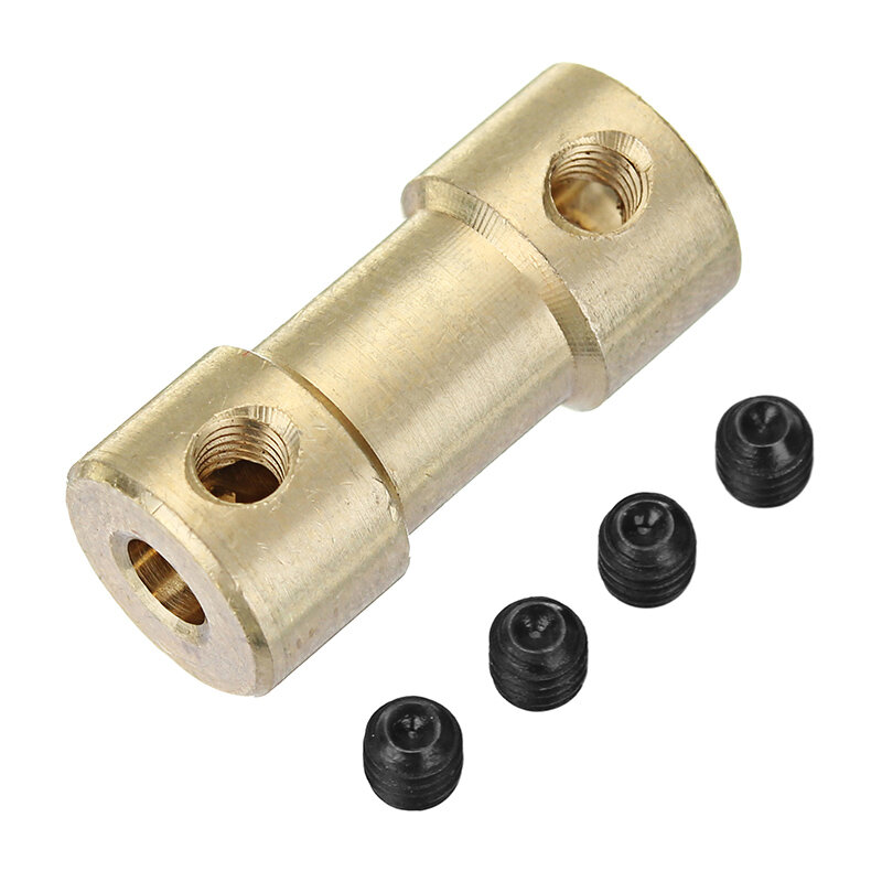 3.17mm-3.17mm Messing Koppeling Spilmotor As Koppeling Connector voor EleksMill Graveur CNC Router